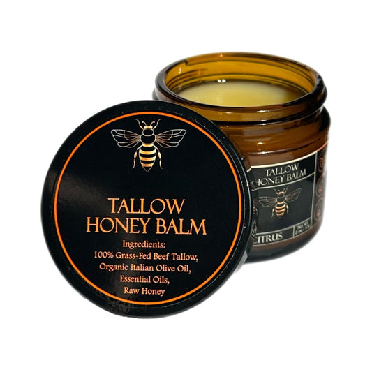 Honey Tallow Balm – Grass-Fed Tallow & Raw Honey Deep Moisture Cream
